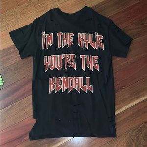 Kendall and Kylie Jenner Distressed T-Shirt